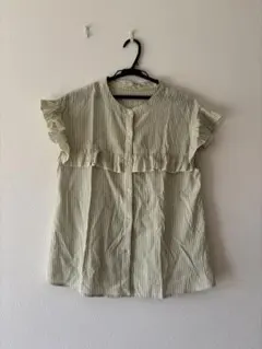 CLASSICAL ELF ストライプ フリル 半袖シャツ