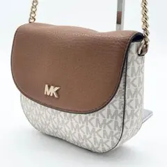 マイケルコース　ショルダーバッグ ポシェット　レザー　総柄　ゴールド金具