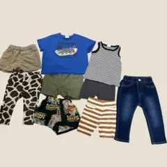 キッズ服セット　子供服　男の子 Tシャツ2枚パンツ2枚　夏服　半袖　通園服
