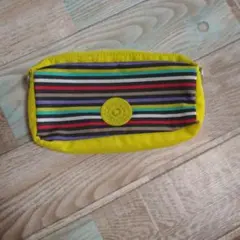 Kipling ポーチ マルチストライプ イエローのサムネイル