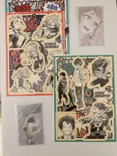 僕のヒーローアカデミア　カスタムステッカーコレクション　緑谷出久　麗日お茶子