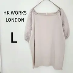 【HK WORKS LONDON】エンボス加工　ボリューム袖ブラウス　半袖　Lのサムネイル