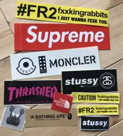 supreme&APEモンクレール&stussy&モンクレール&FR2ステッカー