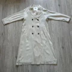 rienda リエンダ　アイボリー ダブルブレストコート Sサイズ