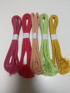 帯締め 5本セット 多色