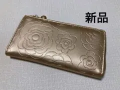 【新品】L字ファスナー 合皮 レディース 財布 シャンパンゴールド系のサムネイル