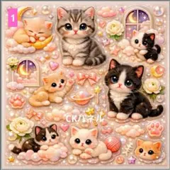 フラットポーチ6重ガーゼハンカチ♥オーダー受け付けページ♥ぷくぷくシール風パネル