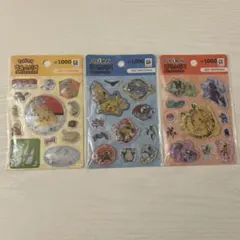 韓国 ダイソー ポケモン ウォーターシール シャカシャカシール 3種セット