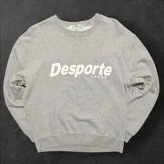 Desporte グレー スウェット トレーナー バックプリント フットサル