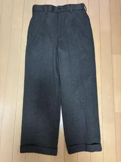 ユニクロ タックワイドパンツ チドリ ブラウン