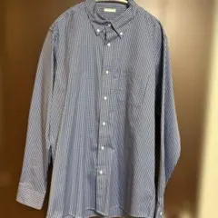 チェック柄 ボタンダウン長袖シャツ