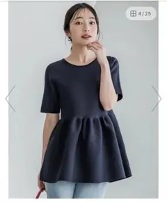 COCA ネイビー　ニットぺプラム