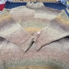 Java マルチカラーニットセーター ハイネック