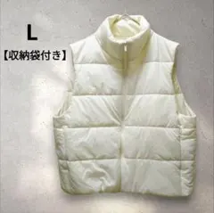 UNIQLO ウォームパデッドダウンベスト L ホワイト　パフテックベスト