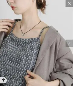 カスタネ　カップ付きパターンキャミ　ブラック