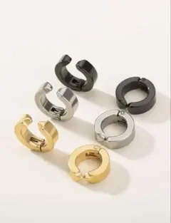 ピアス風　イヤリング　ノンホールピアス ゴールド　シルバー　2種類