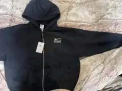 Nike Stussy Washed Fleece Hoodie ブラック L