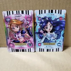 ふたりはプリキュア カード ２点セット ＋ミラクルフラワーライト(おまけ)