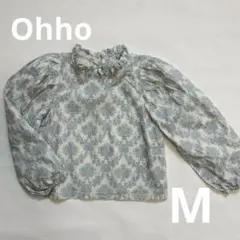 韓国子供服 ohho. 花柄フリル長袖ブラウス Mサイズ
