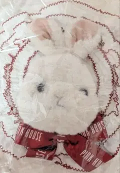 PINK HOUSE ピンクハウス うさぎ 顔ぐるみ ポシェット 白 赤