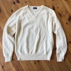 UNIQLO OLD 90s Vネック サドルショルダー ニット セーター　穴