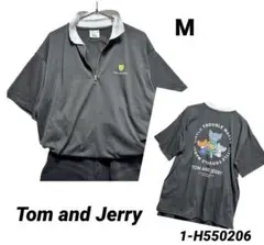 Tom and Jerryハーフジップ半袖ポロシャツ/Ｍ ユニセックス/グレーのサムネイル