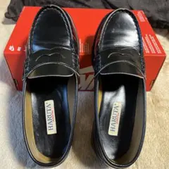 HARUTA ブラック ローファー 24