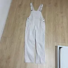 アイボリー ストライプ サロペット