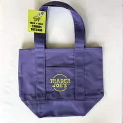 TRADER JOE'S ミニトートバッグ　パープル　トレジョ