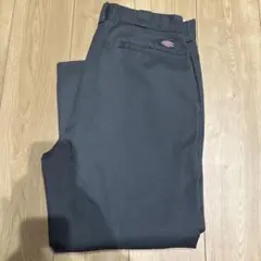 Dickies ダークグレー ワークパンツ 後ろポケット付き