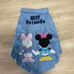 ディズニーミニーマウス デイジー　デニムシャツ風ワンピース　Lサイズ