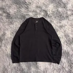 得*様 90s ワッフルヘンリーネック　サーマルヘンリーネックロンt ダークネイ