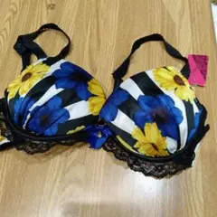 レガロ未使用ブラジャー ②花柄 ストライプ レース　単品　巨乳　ボイン