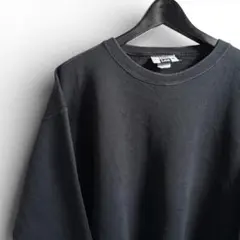 90s USA製 Lee ヘビーウェイト 黒 無地 スウェット ブラック D19