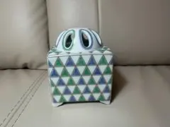 陶器製 香炉 三角文様 金彩 和モダン 有田焼風 お香 インテリア