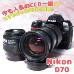 ✨Nikon D70s✨標準＋望遠Wレンズ CCD人気機 すぐ撮影OK - メルカリ