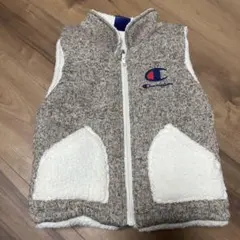 Champion ニットベスト ブラウン・ホワイト