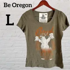 レア✨Be Oregon 【L】グラフィックTシャツ オリーブグリーン 半袖