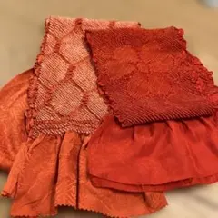 赤絞り 帯揚げ 和装用二枚セット