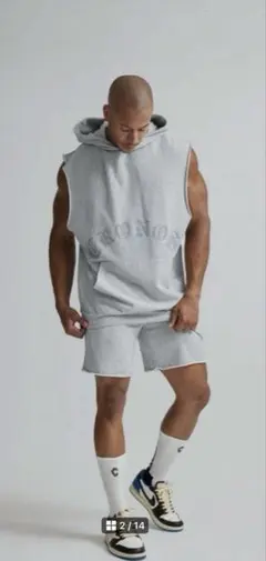 クロノス　セットアップ　グレー　タンクトップS とパンツサイズMのサムネイル