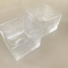 HOYA ぐい呑み　冷酒グラス　 魚のレリーフ　ペア 箱無し