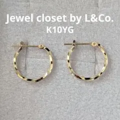 Jewel closet by L&Co. フープピアスk10 イエローゴールド - メルカリ