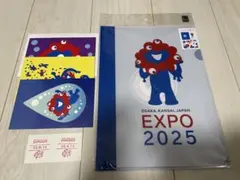 EXPO2025 ミャクミャククリアファイル・デザイン図録ポストカード