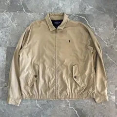 90s ラルフローレン スイングトップ ベージュ メンズ　古着　アメカジ