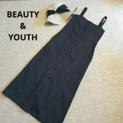 BEAUTY&YOUTH フロントボタンジャンパータイトスカート サイズM　黒