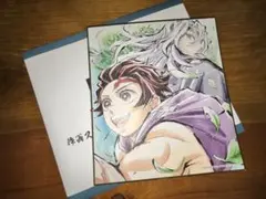 鬼滅の刃　全集中展　色紙　炭治郎　宇髄天元