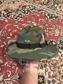 60s 米軍 U.S.ARMY グリーンリーフカモ ブーニーハットデッドストック