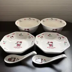 ハローキティ 中華食器セット ラーメン丼 チャーハン皿 レンゲ