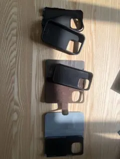 iPhone15pro用ケース　手帳型　3点セット