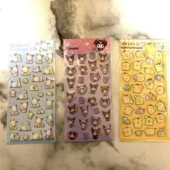 ぷくっとシール　サンリオ　クロミ　ポムポムプリン　ポチャッコ　3種セット